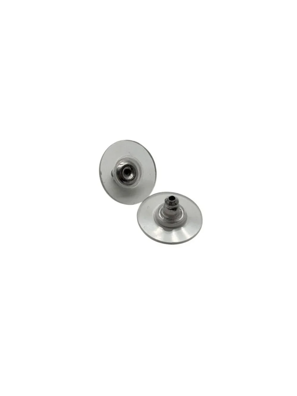 Chanel CC Logo Earrings Rhinestone Metal Clear Silver